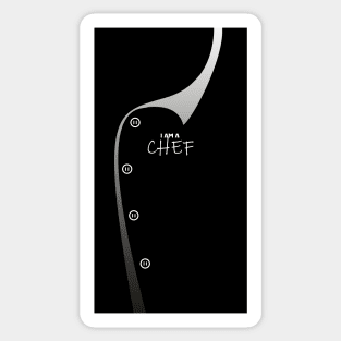 chef aprons funny design by ironpalette Sticker